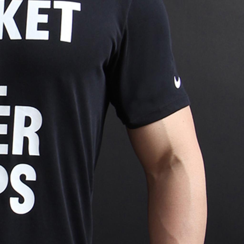 Nike T Shirts Men's Black Crew Neck Moderate Straight Fit 778493-011