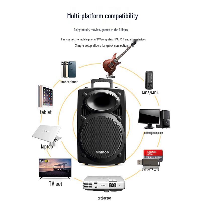 Shinco Portable Karaoke PA Speaker