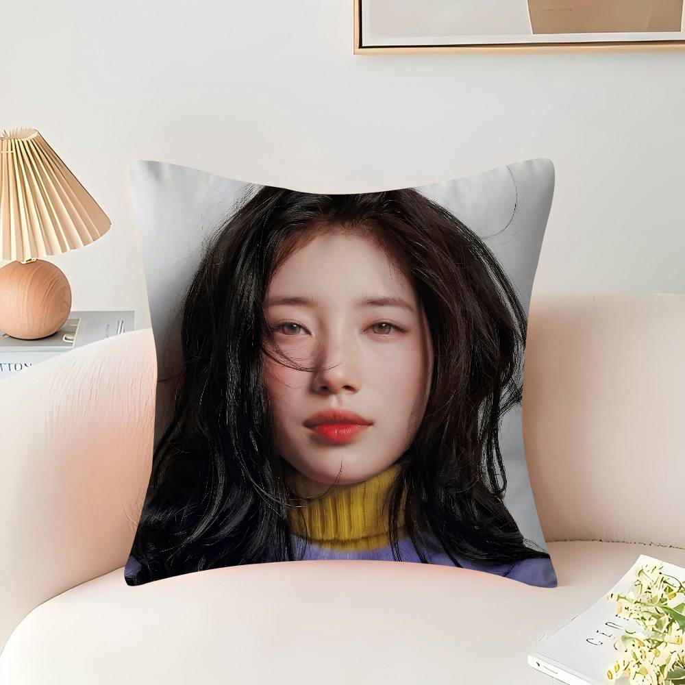 Actress B-Bae-Suzy Cushion Cover Inches Farmhouse Decor Home Throw Pillow Covers For Couch Decorations