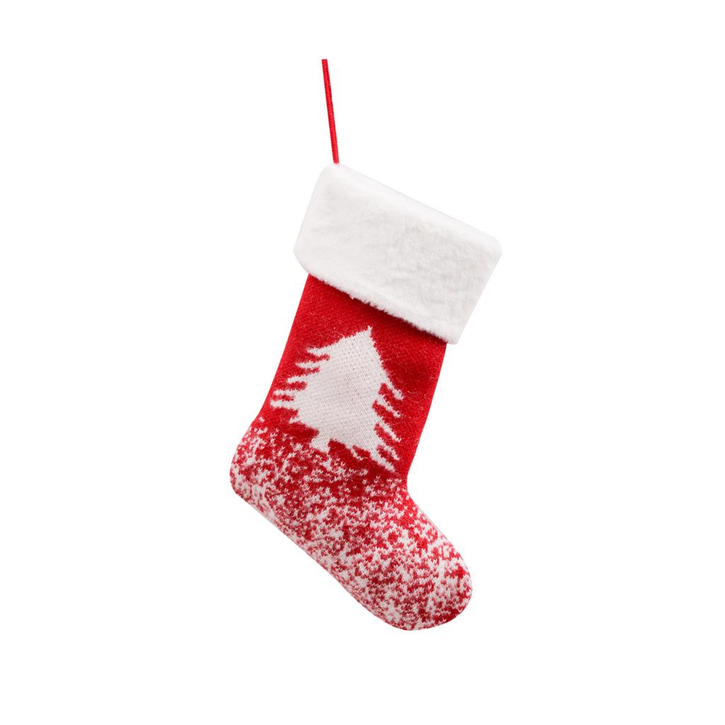 Grandes chaussettes de Noël Ornements à suspendre sur le sapin de Noël pour la maison, le mur, la porte, la cheminée Décorations de fête Cadeaux pour enfants