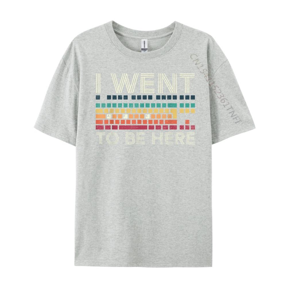 Lustiges PC-Gamer Ich war AFK, um hier zu sein Weg von der Tastatur Rot und Schwarz Grafik T-Shirt für Erwachsene Frühling Herrenbekleidung Angebote