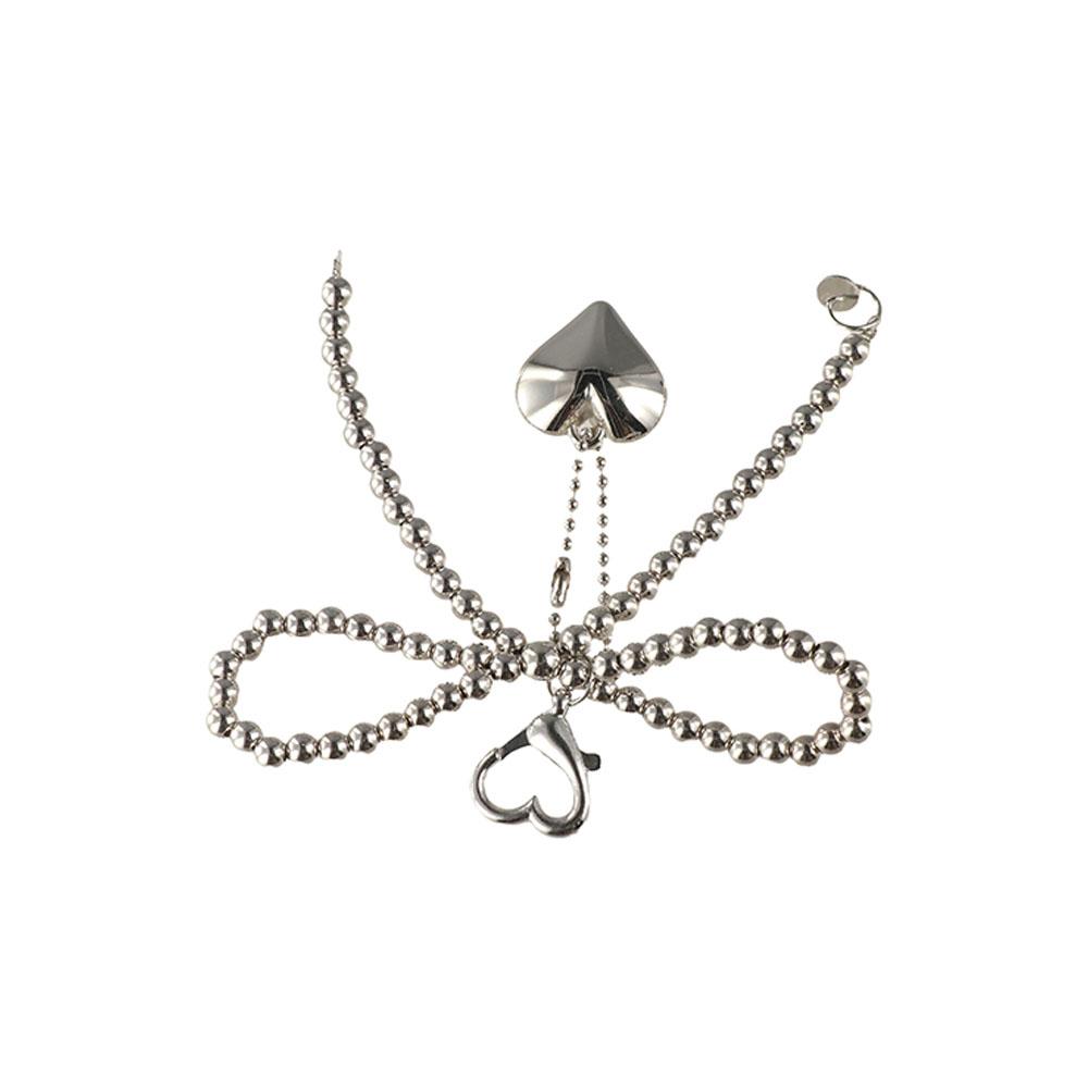 Phone Charms Heart Phone Chains Bag Pendant Pearl Bow Phone Charms Pendant  Bag Ornaments