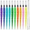 10PCS Cat Worm Toy, Replacement Cat Worm Toy Refills with Black String Cats Wand Attachments Worms Toys for Indoor Cats Kitten