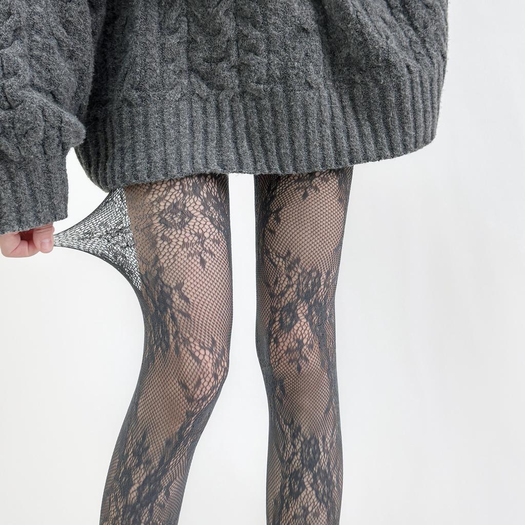 New Design Women Sexy Fishnet Flower Lace Pantyhose Spicy Girls Hollow Out Anti Hook Mesh Tights Femme Plus Size Body Stockings