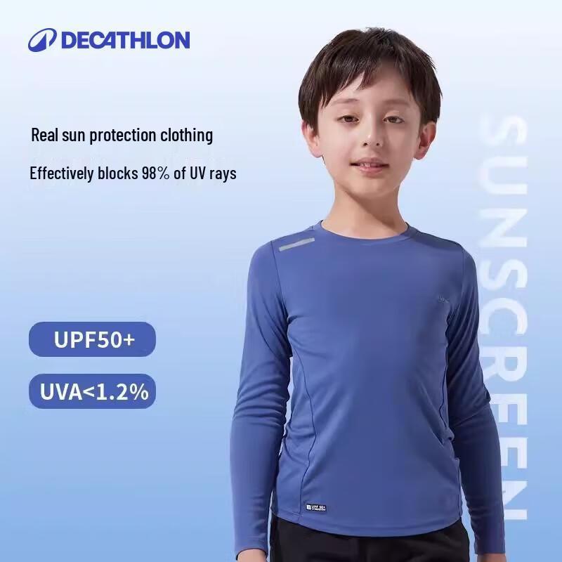 Decathlon Kids' Quick-Dry UV Protection Long Sleeve T-Shirt