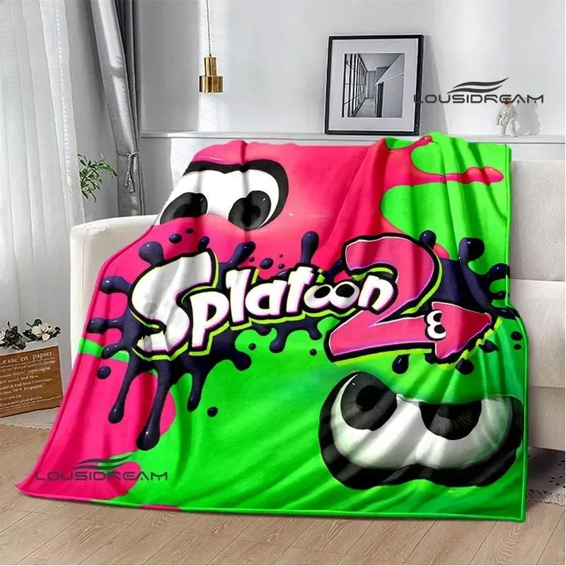 3D Cartoon game Splatoon Printed blanket Flannel Warm blankets Soft and comfortable blanket bed linings cubre cama Birthday Gift