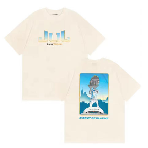 Fashion Rapper Jul Mens Tshirt Orange Velodrome Album 2026 Graphic T Shirt Men Women ONeck Cotton Short Sleeve Top Streetwear