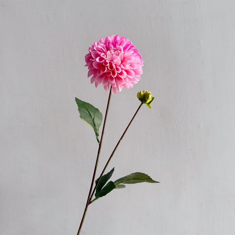 Artificial Moisturizing 2Head Dahlia Real Touch Flowers Bridal Bouquet Wedding Decoration Party Floral Home Decor Dahlia