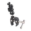 Sturdy Metal Double Ball Head Clamp With 1/4Inch Male Female Screws For Studio Photography Setups