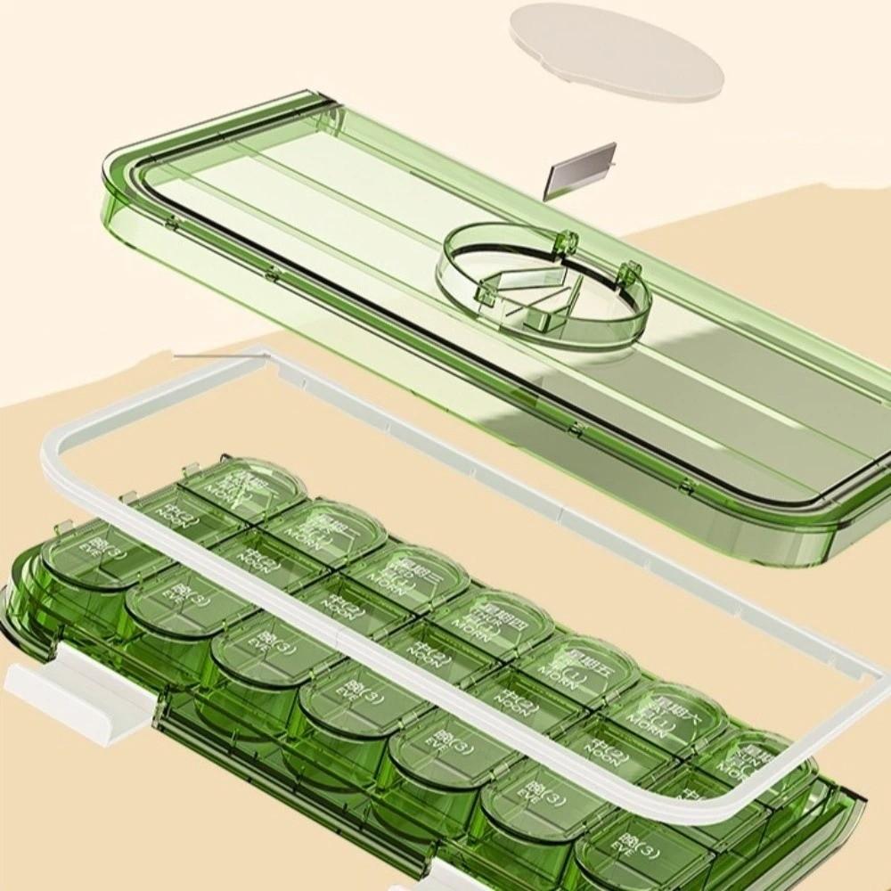 Three Times Day Pill Cutter Box Large Capacity Drug Dispensing Case Vitamin Storage