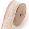 Multi Purpose Burlap Hessian Ribbon With Lace Detail Multi Purpose Uses Decor Natural Burlap Wedding