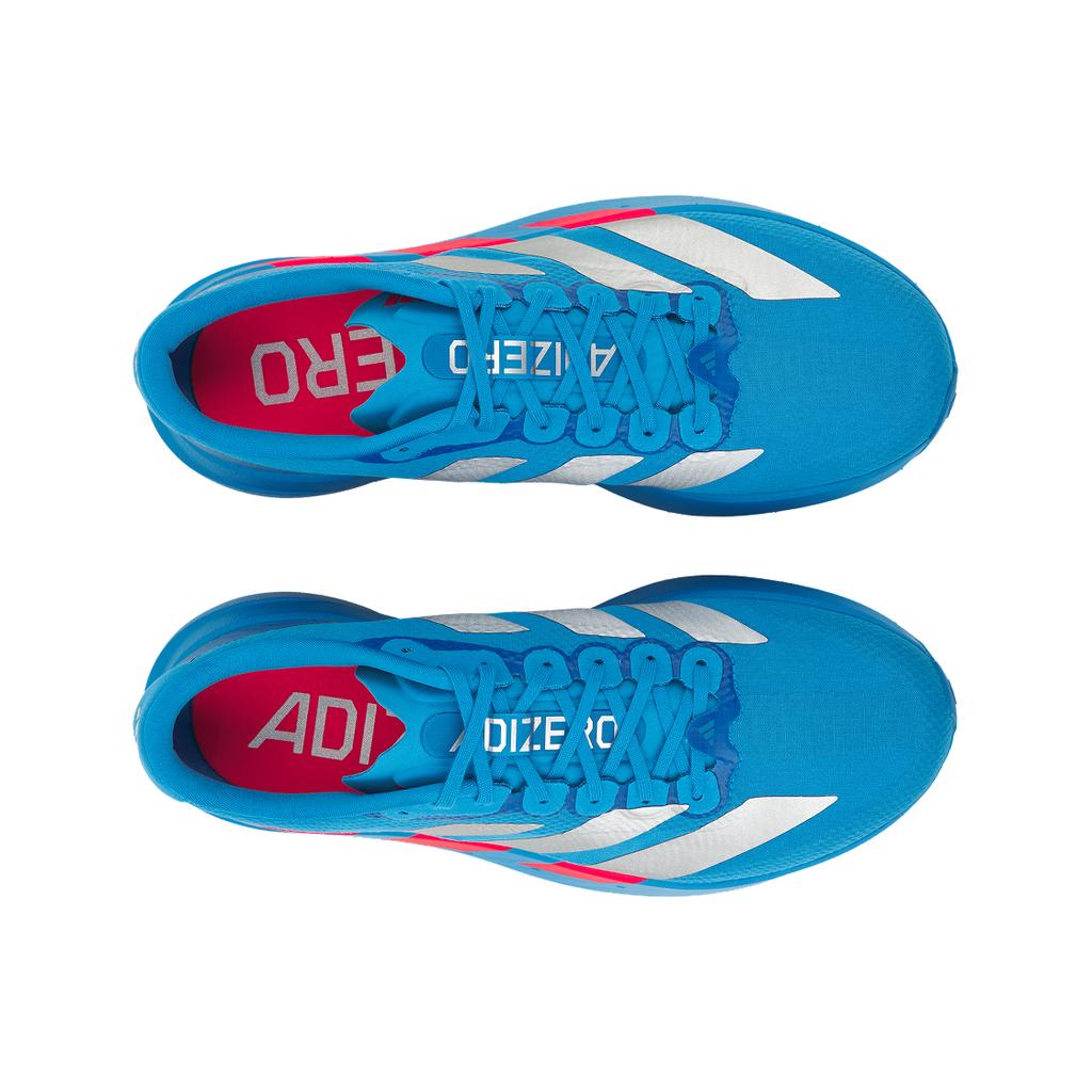adidas Adizero Evo SL Solar Blue Herren Sneaker Silber-Metallic Lucid-Rot JR2023