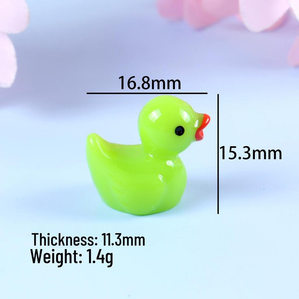 Colorful Duck Macaron DIY Resin Miniatures for Moss Landscaping