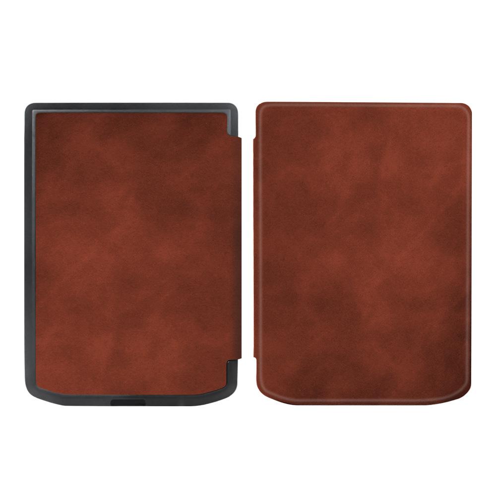 

Для Pocketbook Verse PB629 Pro PB634 2023 Мягкий чехол из искусственной кожи 6 Электронная книга Смарт Автоматическая обложка с функцией пробуждения/сна, Магнитный защитный чехол PB629 634 коричневый
