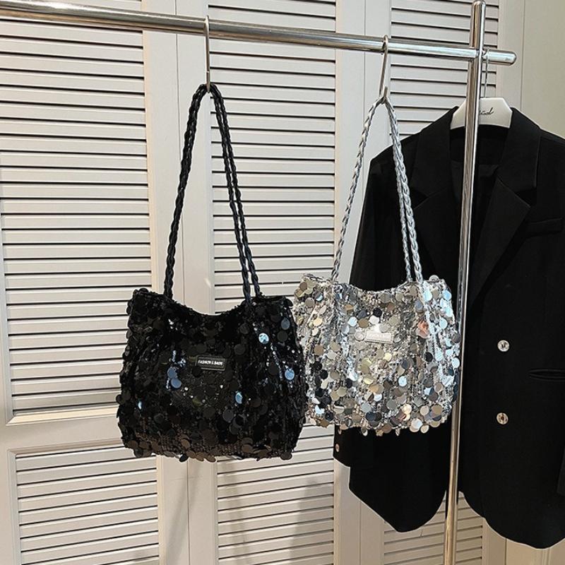 Large Capaci Glitter Underarm Bag Summer Versatile Handbag Single Oulder Bag Iny Sequin Bag Trendy Ular Sle