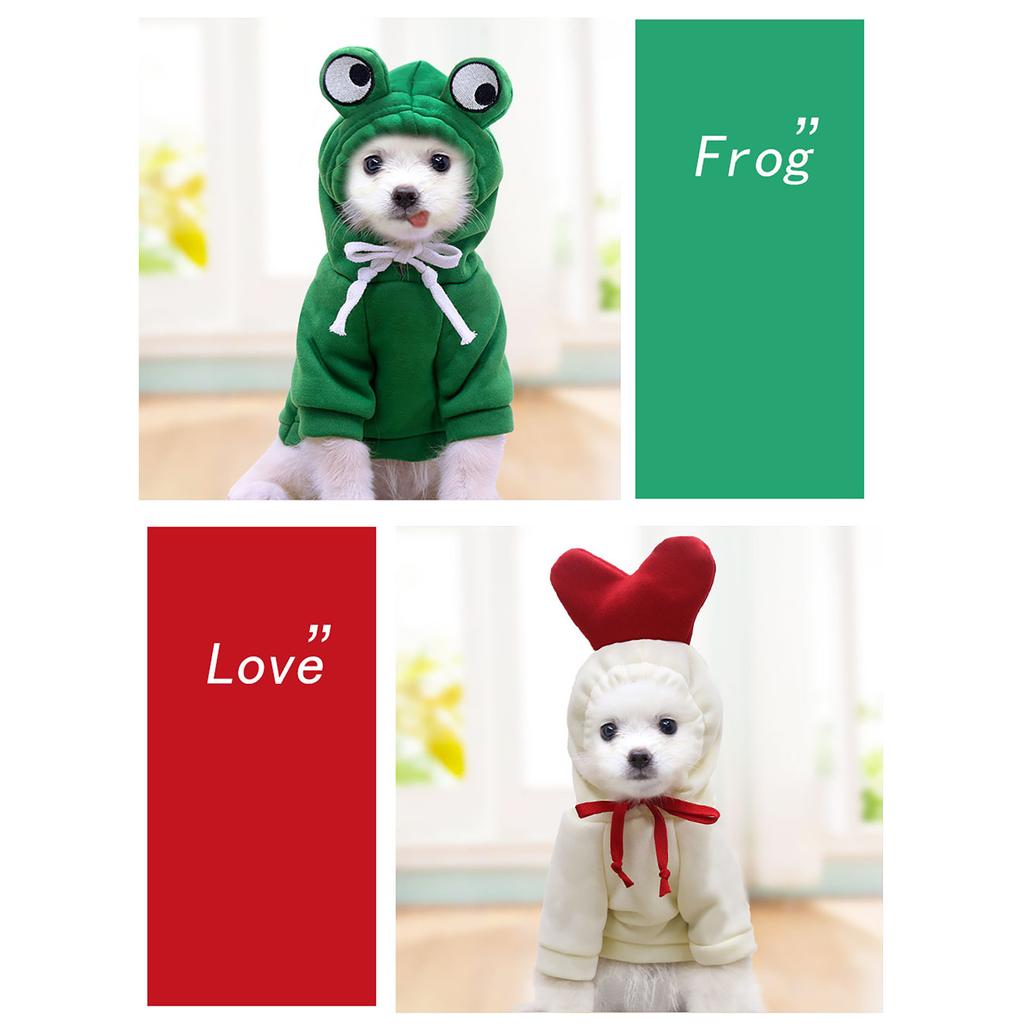 Pet Hoodie Warm Fleece Pullover Soft Comfortable Winter Outfit with Hood and Drawstring for Small Medium Dogs and Cats