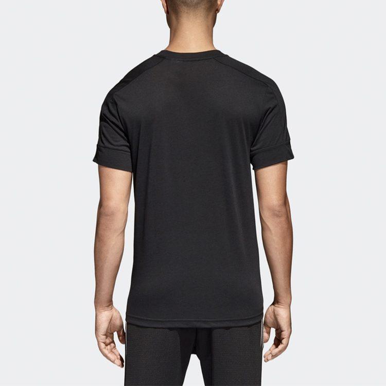 Adidas T Shirts Men's Black Crew Neck Moderate Straight Fit CG2097