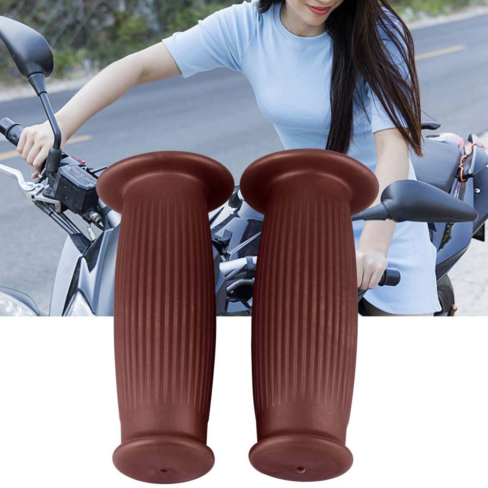 KIMISS 1 Pair 1in/25mm Universal Handlebar Grips, Left & Right Comfortable Motorcycle Vintage Style