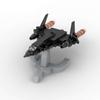 Military Series Moc Construction Blocks Sr-71 Blackbird Reconnaissance Aircraft Freely Rotatable Aircraft Children'S Assembly Plaything