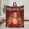 Mariah Carey Christmas  Super Warm Blanket  Camping Plush Throw Blanket Funny Home Decor Flannel Bedspread Sofa Bed Cover