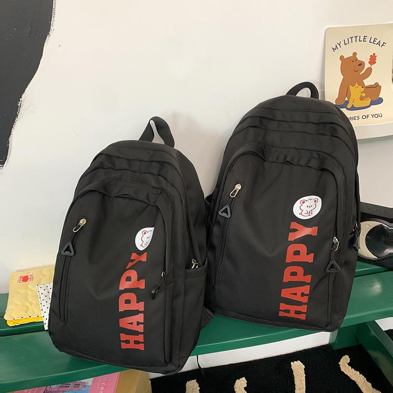 College Style Backpack Large Capacity Letter Printed Backpack Campus Student School Bag