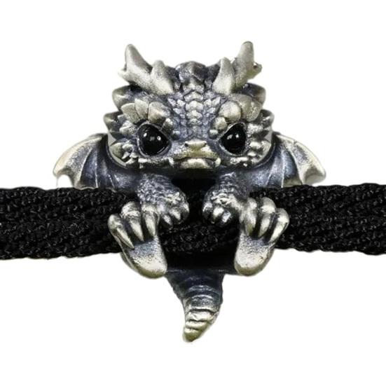 Dragon Bracelet Twisted Rope Retro Chinese Style Polished Alloy Lightweight Hip-Hop Wrist Accessory Unisex Bangle Jewelry