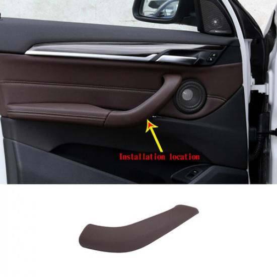 Mocha Inner Door Handle Pull Cover Trim For 16-20 BMW X1 X2 F39 F48 F49