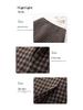 Winter 2025 Women's High-Waisted Wool Plaid A-Line Mid-Length Skirt