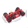 1/28 Scale RC Car Chassis Aluminum Construction Metal Sliding Frame Lightweight remotes Control