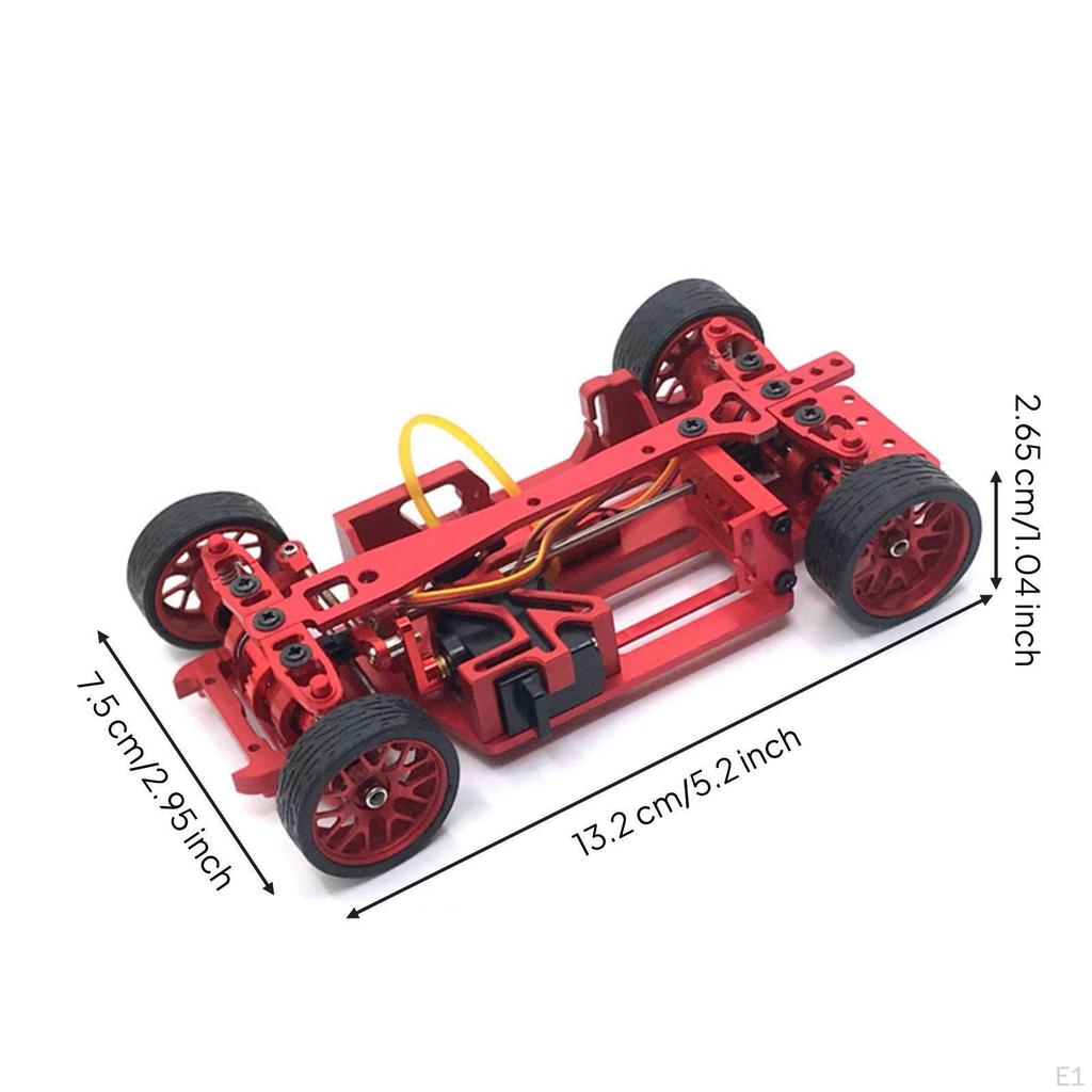 1/28 Scale RC Car Chassis Aluminum Construction Metal Sliding Frame Lightweight remotes Control