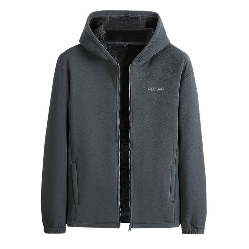 Men's Double-Sided Fleece Jacket - Autumn/Winter Thickened Sweatshirt for Dad