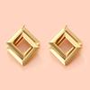Vintage Creative Square Earrings Double Rhombus Earrings Stud Earrings for Women