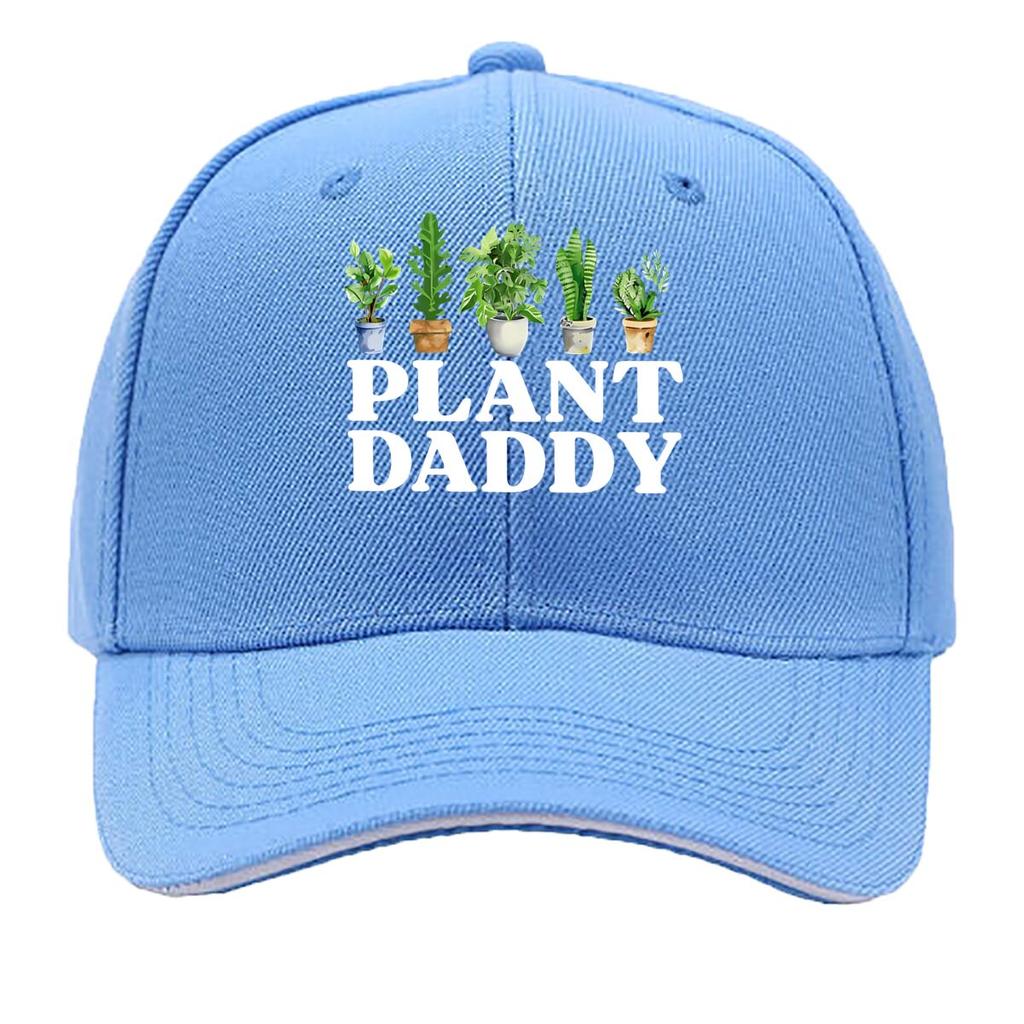 UnisexS Vintage Plant Daddy  Adjustable Hat with Potted Plant Design  PLANT DADDY Text  Distresse Sandwich Baseball Cap