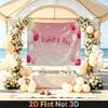 Party Backdrop Happy Birthday Birthday Pink Photo Booth Background Front Door Decor