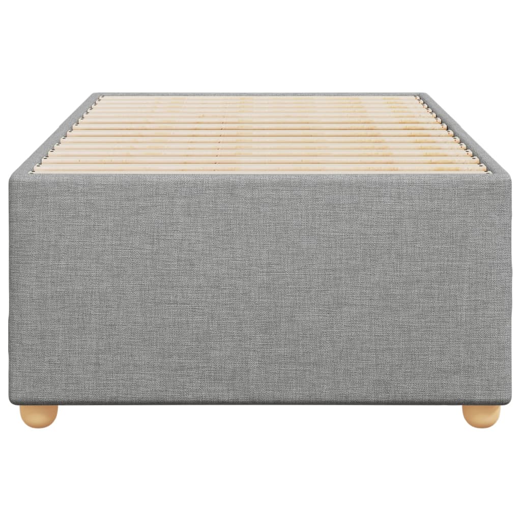 Bed Frame without Mattress Light Grey 80 x 200 cm Fabric
