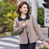 New 2026 Fashionable Spring Outerwear: Stylish Slimming Lapel Top for Middle-Aged and Elderly Women