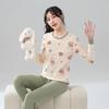 Teen Boys' Autumn Cotton Clothes Set: Thin Style Underwear and Wool Shirt for Junior High Students