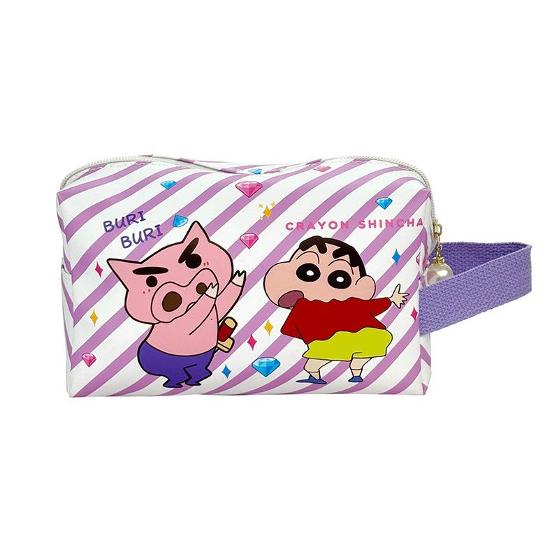 Cute Crayon Shin-Chan Handbag Makeup Bag Travel Portable Cosmetic Bag Toiletries Organizer Waterproof Large Capacity Storage Bag