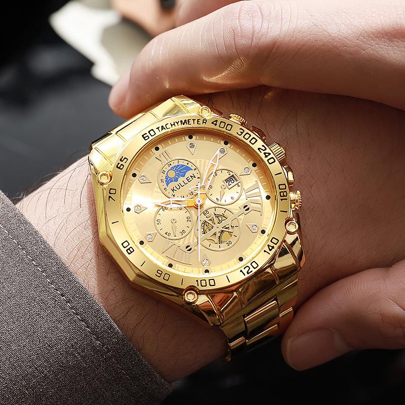 Luxury Men Quartz Watches Fashion Concept Decorative Dial Casual Military Sports Wristwatch Waterproof Men's Clock