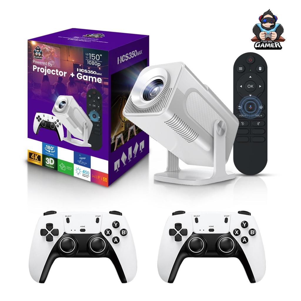 HCS350MAX 4K Gaming Projector with WiFi6+ Android, Portable Home Projection Device