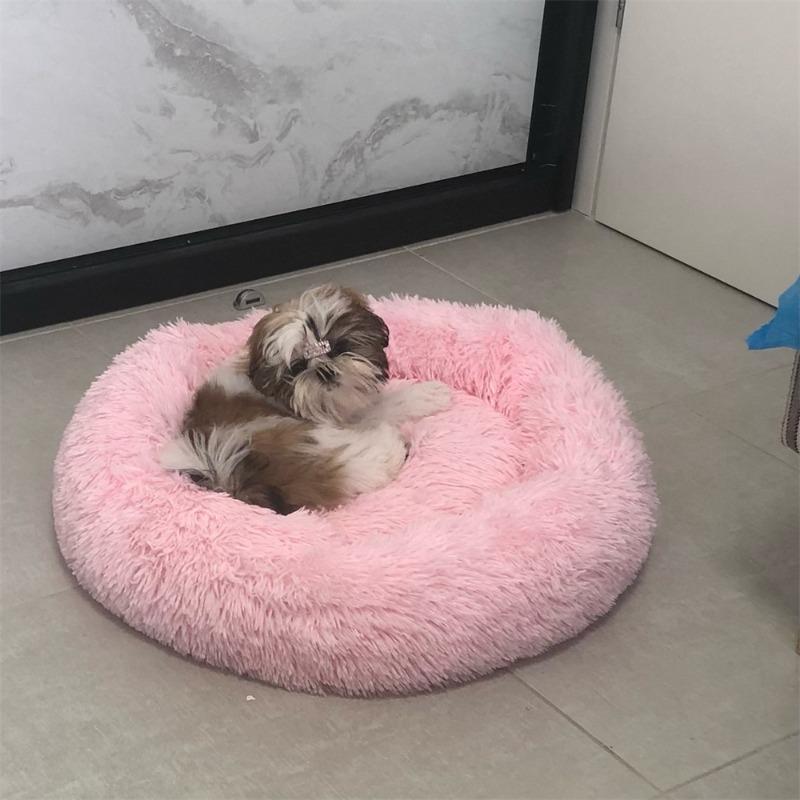 Super Soft Dog Bed Plush Cat Mat Dog Beds Round Cushion Pet Product Accessories Washable Dog and Cat Cushion Bed Winter Warm Sofa Hot Sell