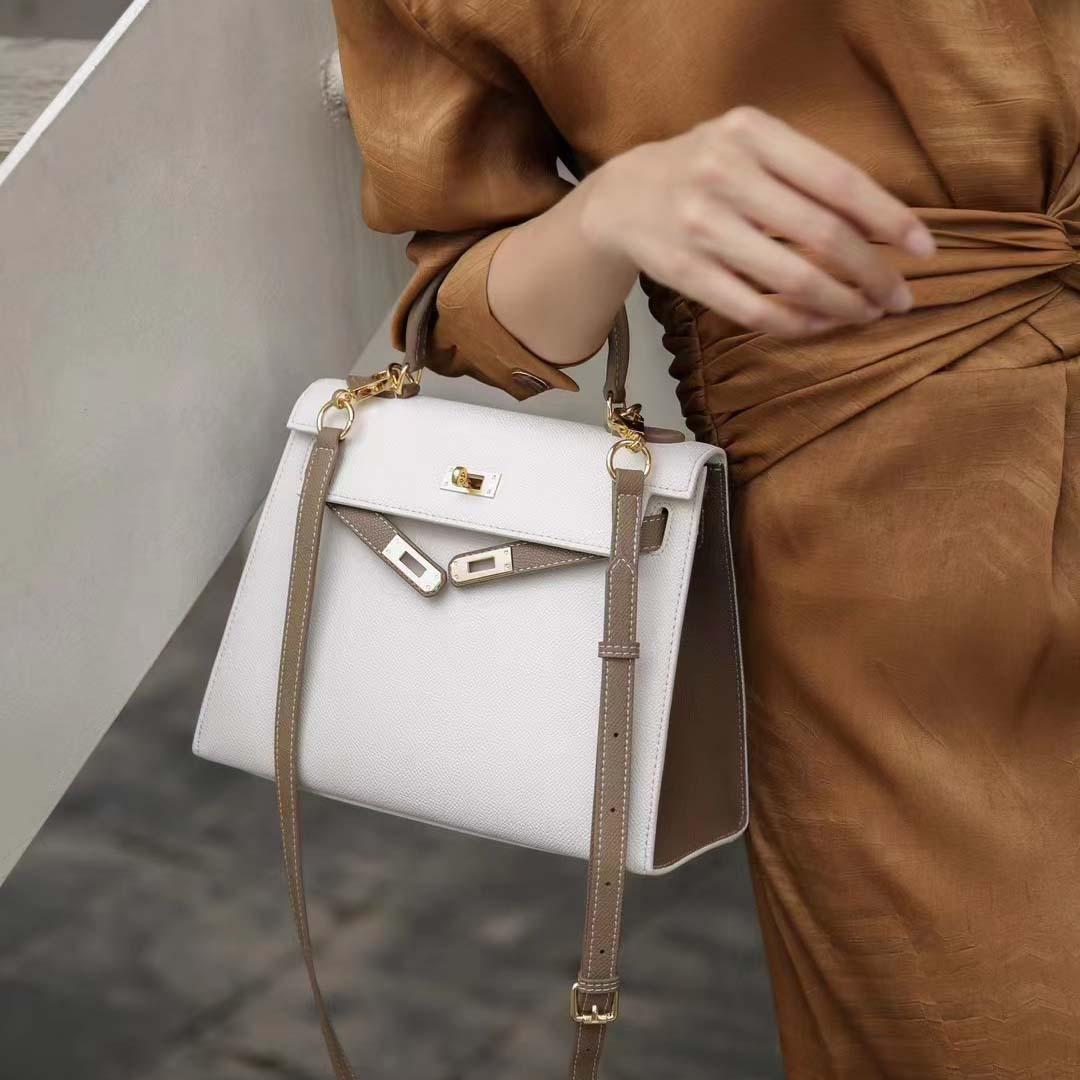 

Классическая и атмосферная сумка / Новый стиль, модная и универсальная сумка через плечо на одно плечо, высококачественная ручная кожаная женская сумка 22x7x14cm