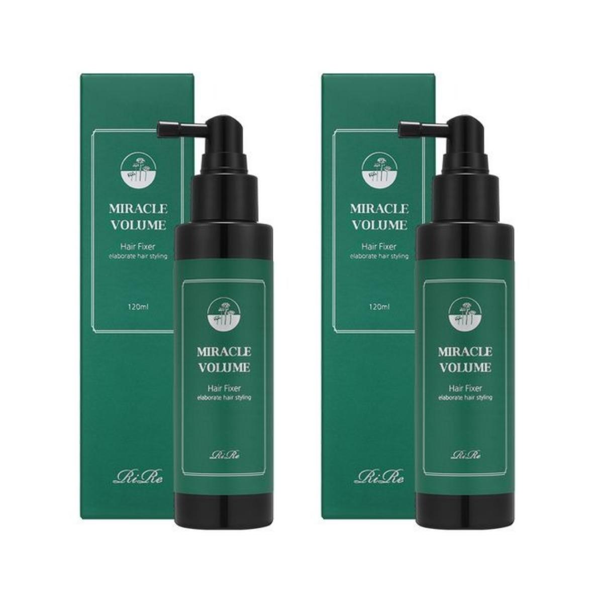 RIRE Miracle Volume Hair Fixer - Long Lasting Hold & Natural Root Lift - 120ml x 2pcs