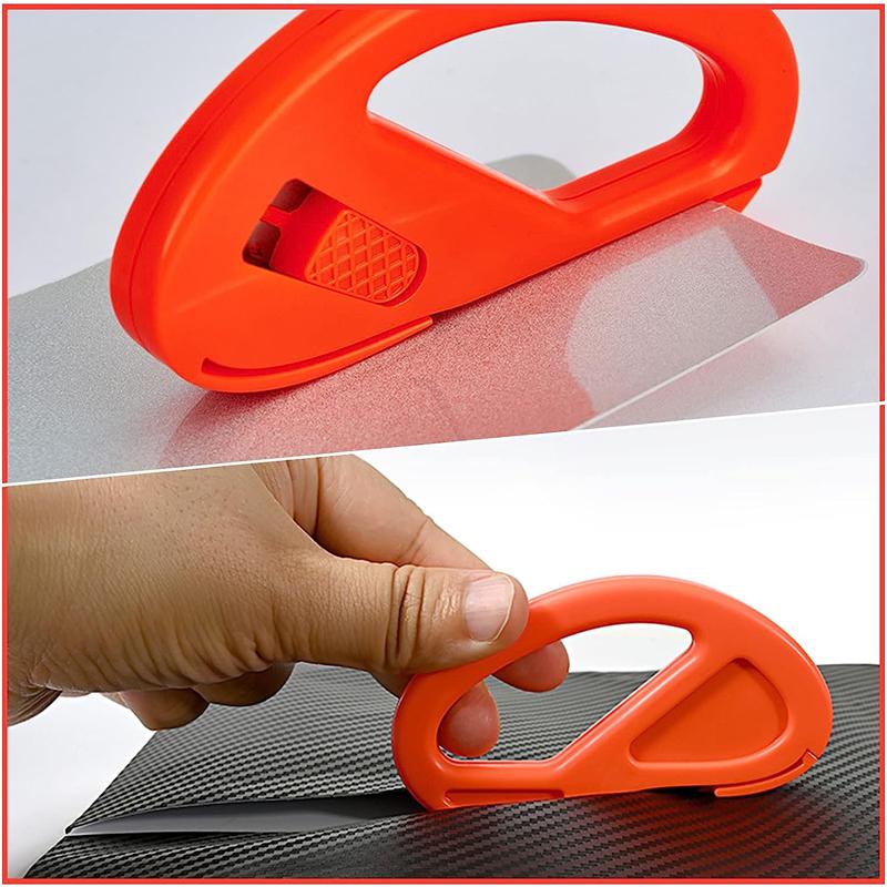 2Pcs Car Vinyl Wrap Knife Safety Cutter Carbon Fiber Vinyl Wrap Film Cutting Tool Wrapping Paper Cutter for Car Sticker