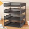 Mehrschichtiger Metall-Schreibtisch-Aktenorganisator und Dokumentenhalter