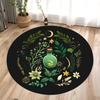Round Floor Mat with Butterfly Design - Soft, Foldable  Machine Washable Area Rug for Living Room, Bedroom, Bedside