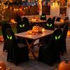 Pumpkin Halloween Dinner Chair Seat Cover Skull Pattern Festival Table Decor  Home Decoration