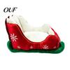 Durable Cat Nest Christmas Sleigh Shaped Pet Bed, Cozy Holiday Dog Sofa Anti?Slip Base Furniture Soft Cushion, Washable Sleeping Bed for Small