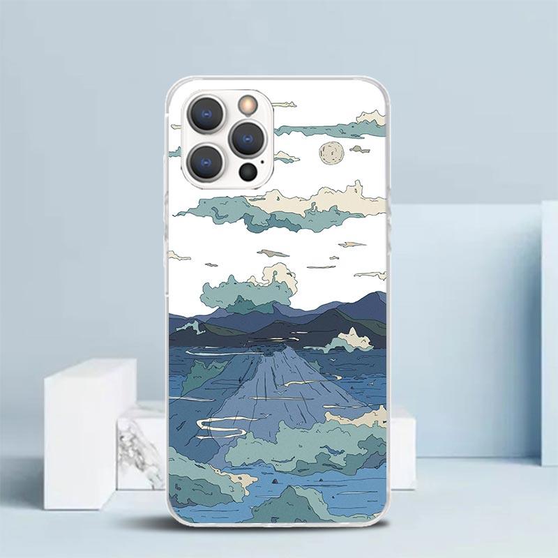Anime Aesthetic Scenery Phone Case For IPhone 16 17 Air 16E 15 14 Plus 13 Mini 12 11 Pro Max 7 8 + SE 2020 Soft TPU Back Cover 1