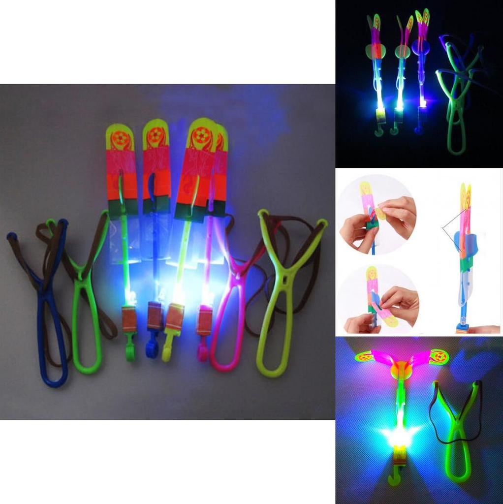 Colorful Led Sling Shot Toy Arrow Copter Perfect For Fun Indoor And Outdoor Play